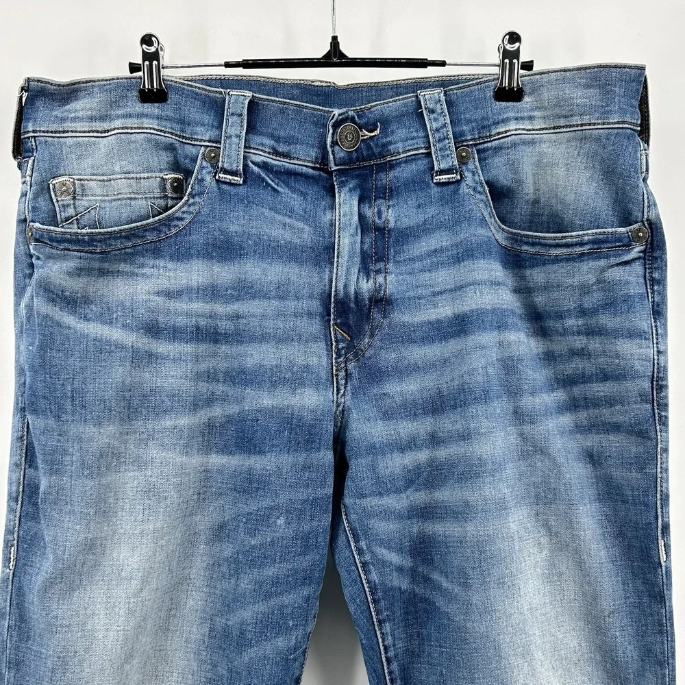 True Religion Rocco Jeans‎ Mens 36x32 Relaxed Skinny Stretch Denim Streetwear